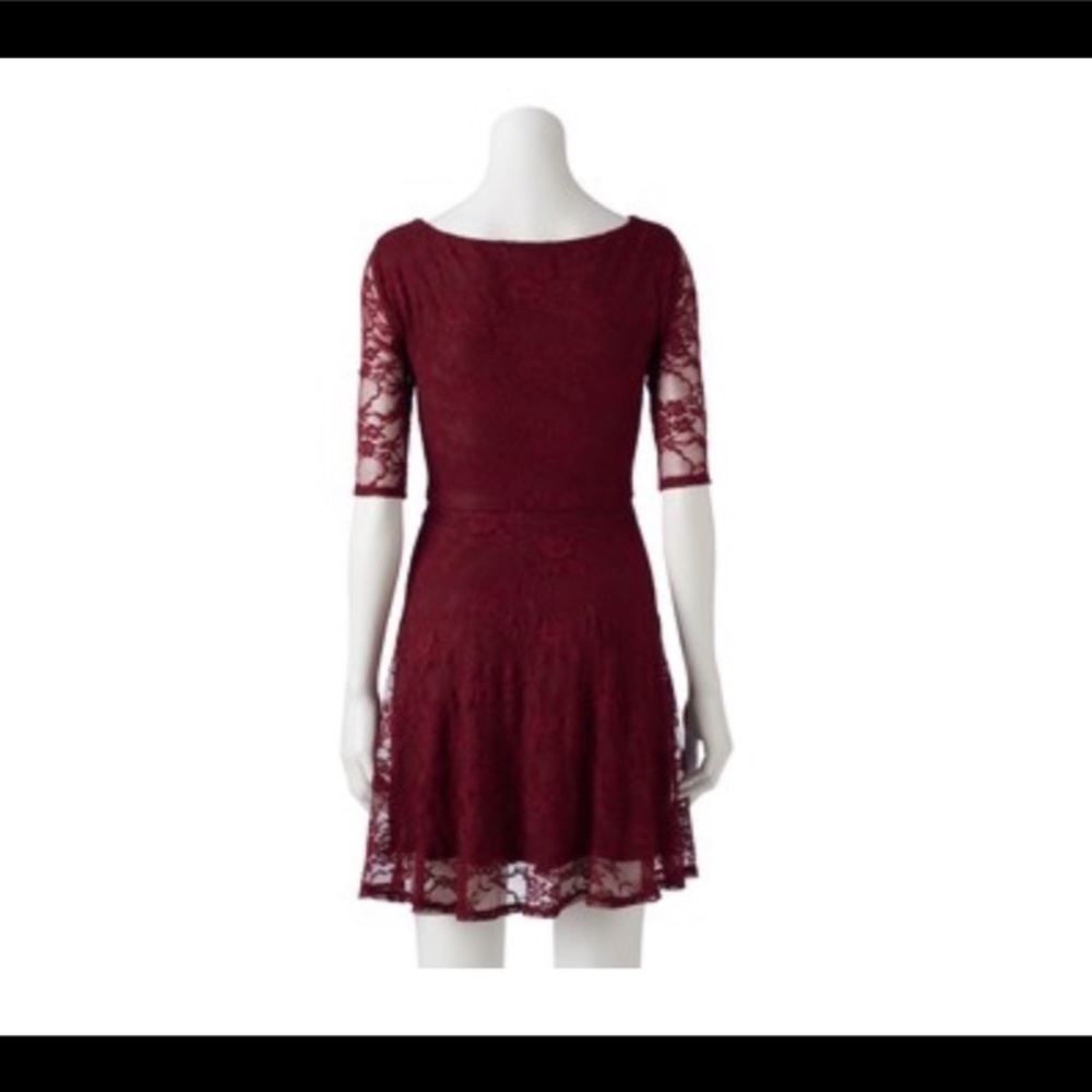 Juniors wrapper Floral Lace skater dress‎